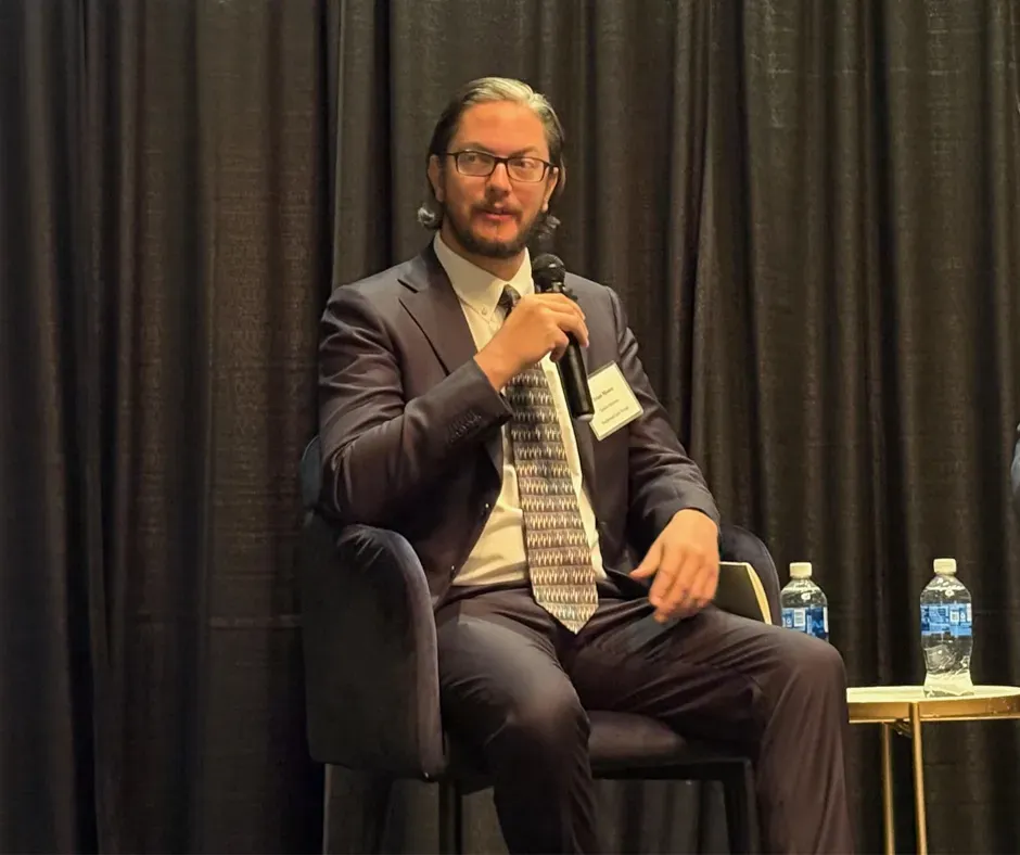 Attorney Brian Moore speaking at cybersecurity consumer data protection event in august